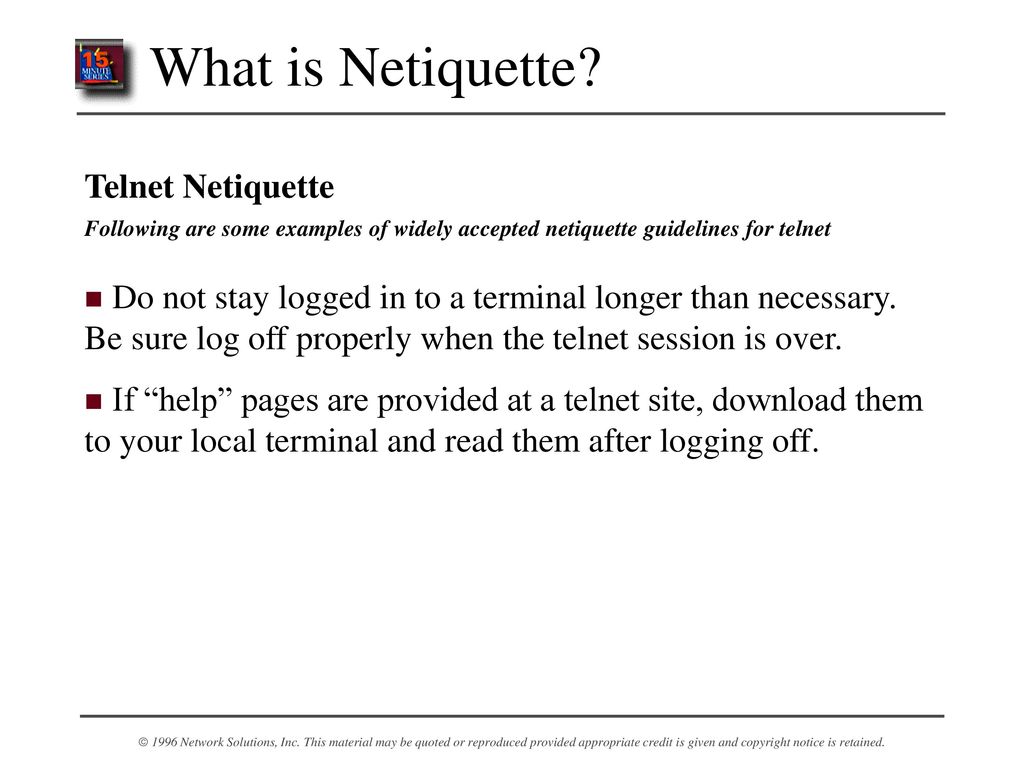 What is netiquette outlet